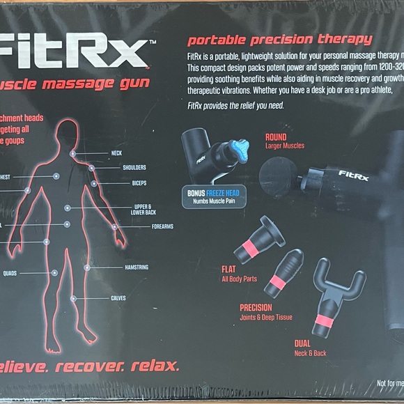 Fitrx Neck and Back Massager, Handheld Percussion Massage Gun. - Picture 2 of 3